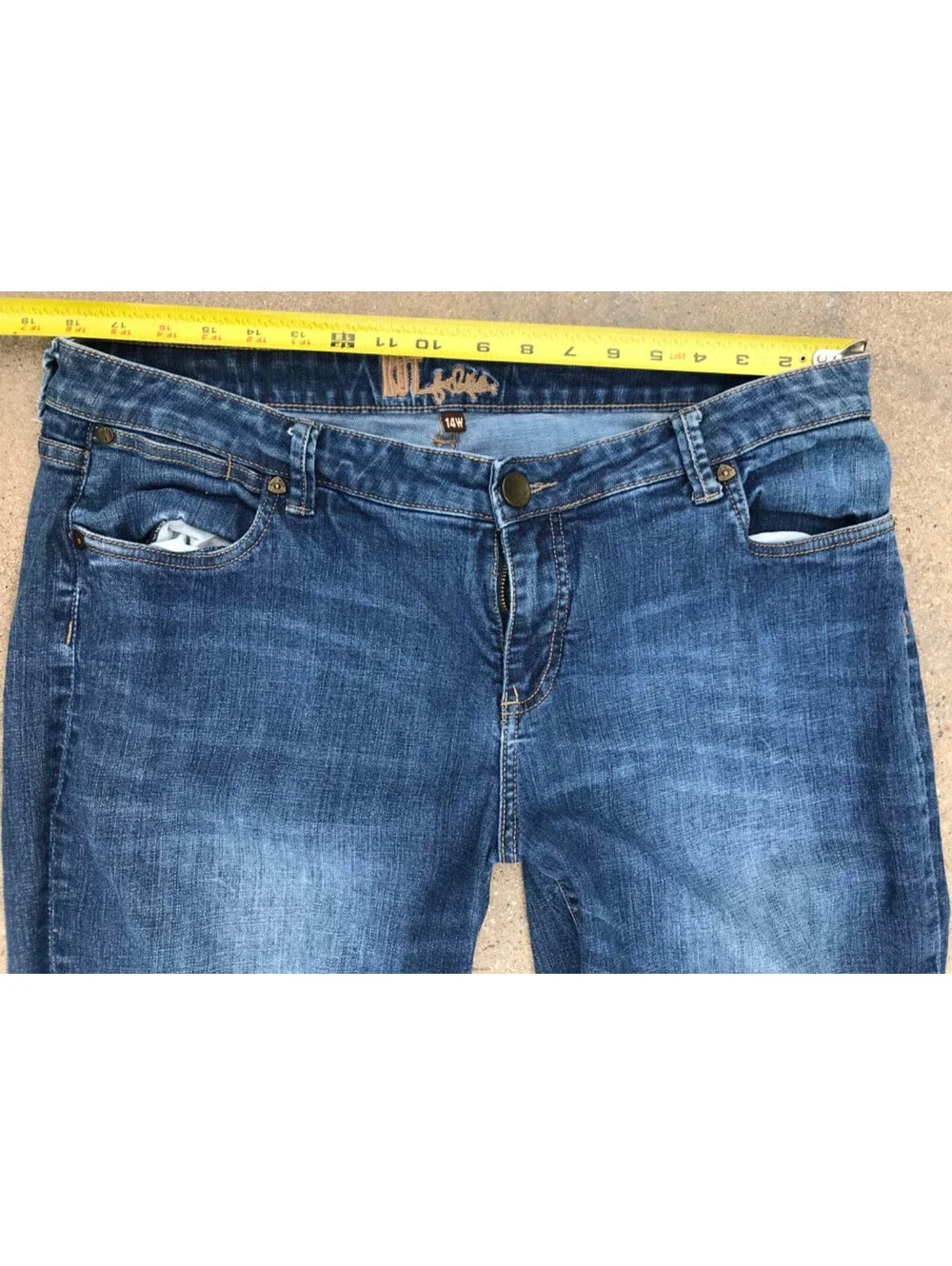 Kut from the Kloth Jeans Womens 14W Blue Katy Boyfriend Dark Wash Denim 36W 29L